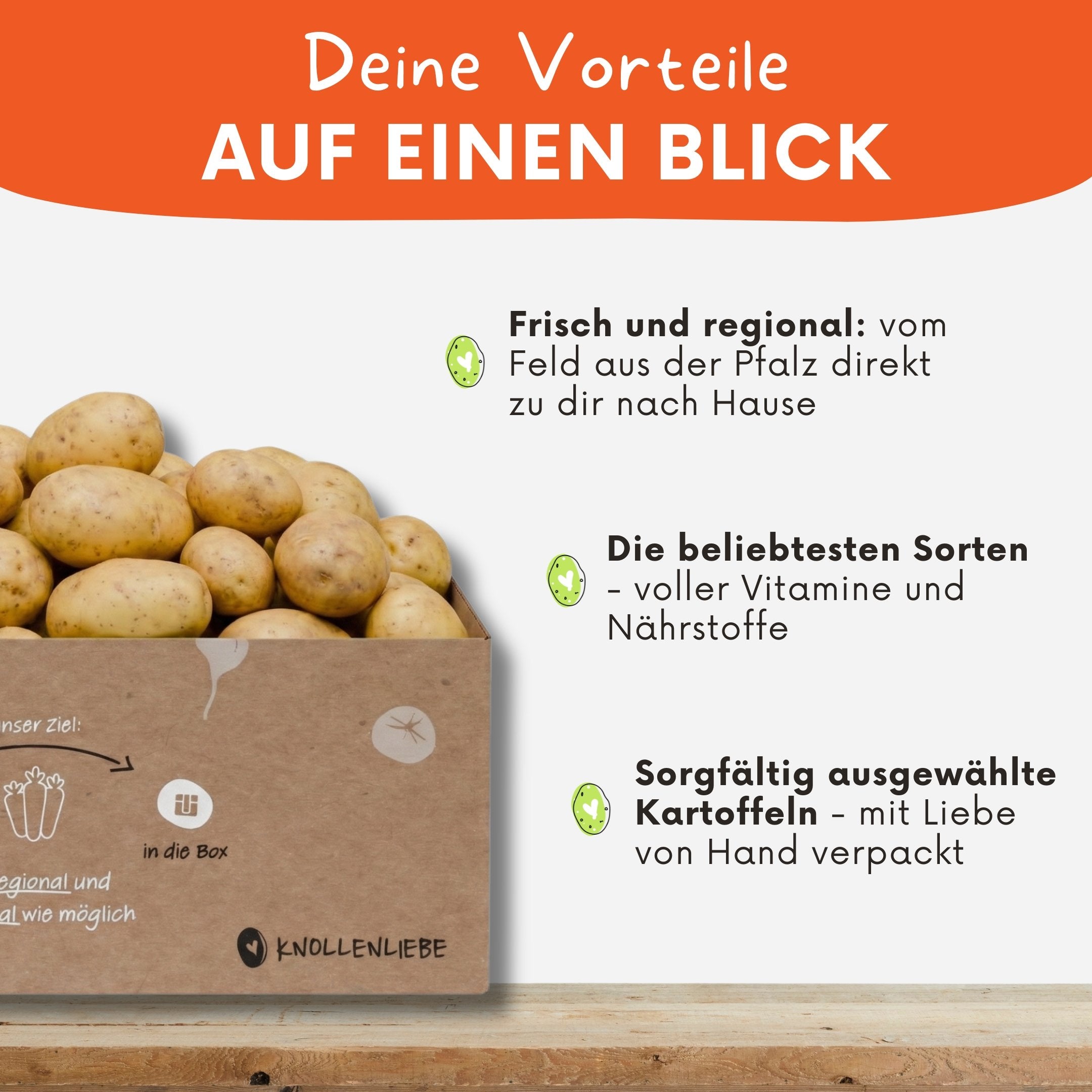 Regionale Annabelle Kartoffeln frisch verpackt im Karton