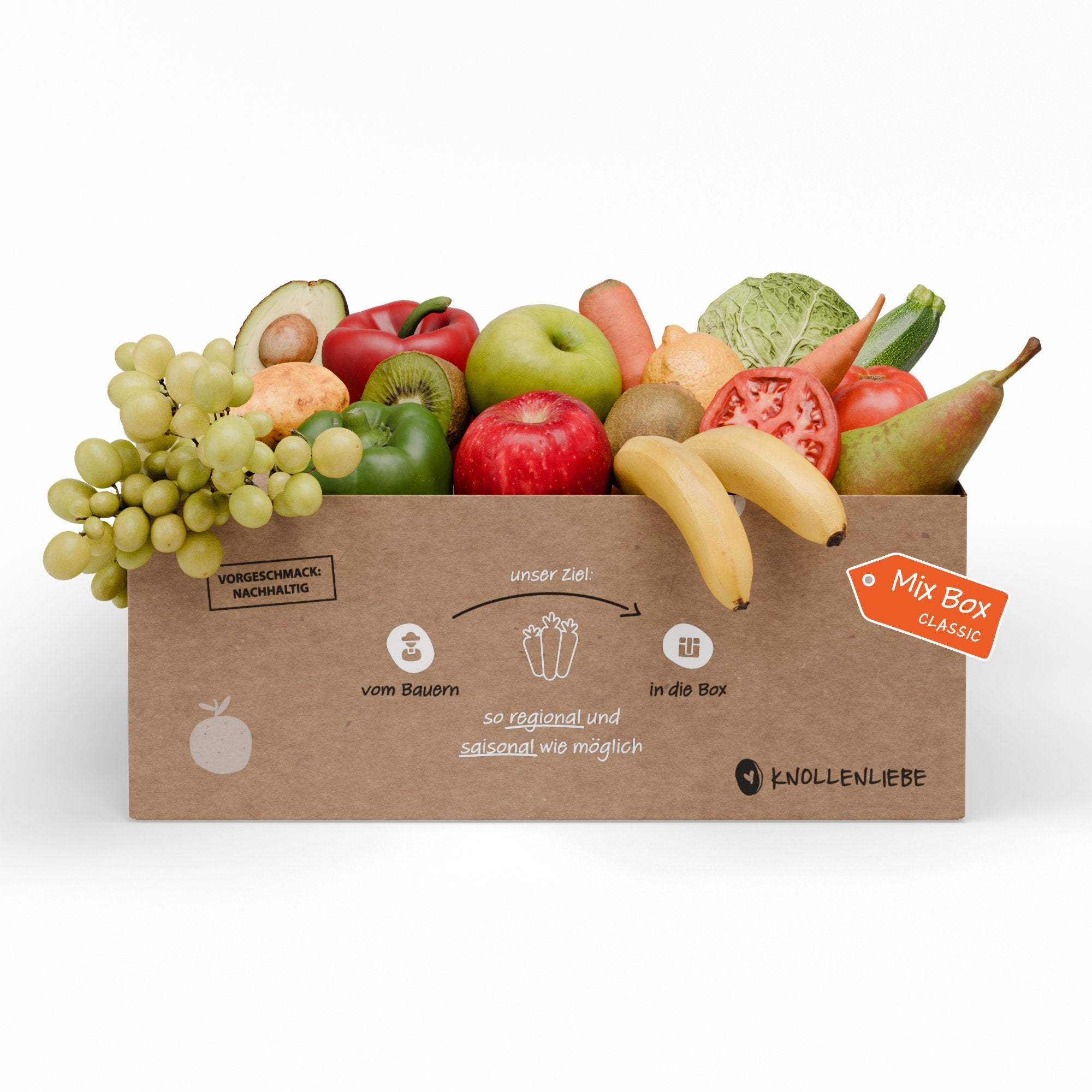 Knollenliebe Mix Classic Box – frisches Obst und Gemüse in einer ausgewogenen Wochenbox