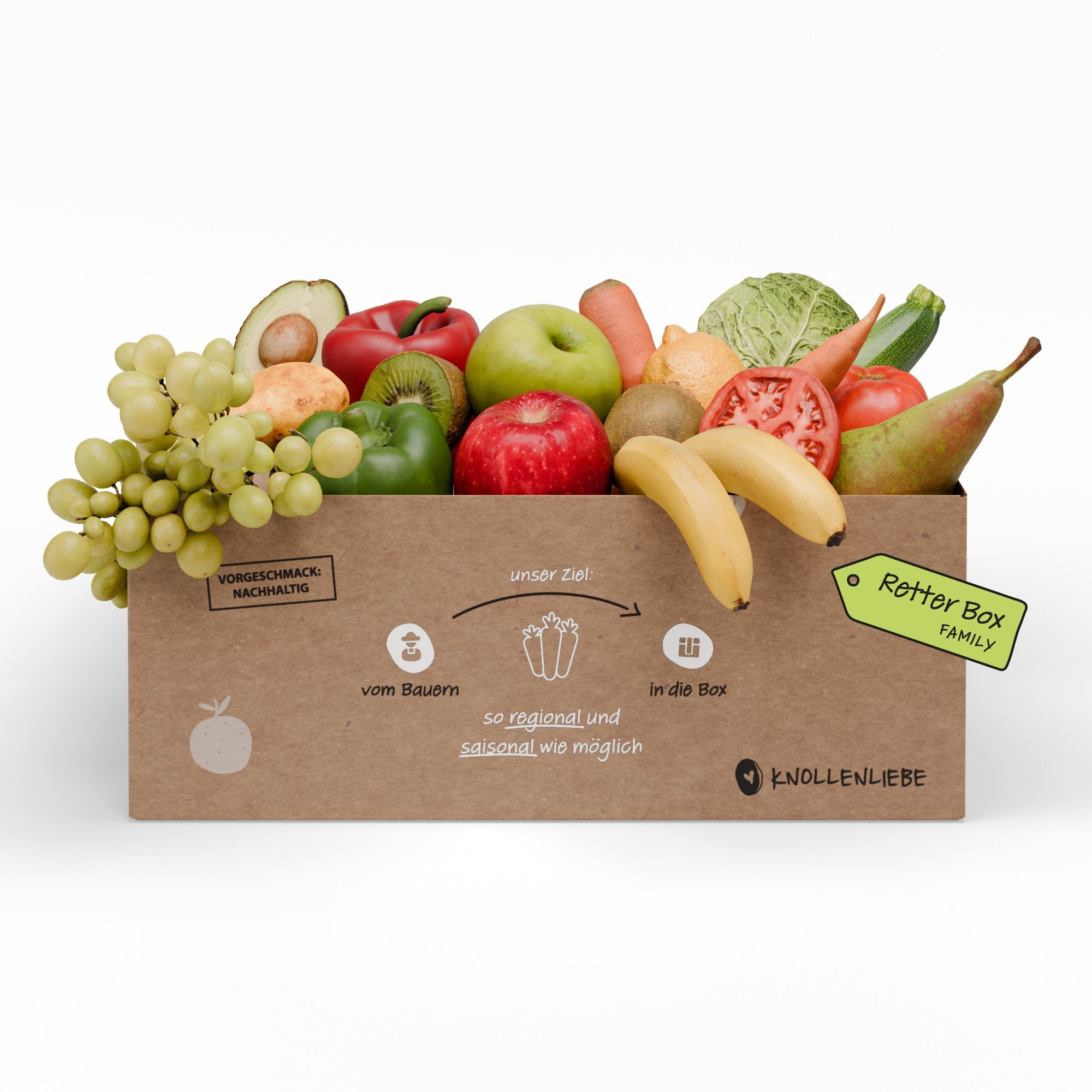 Große Retterbox Family von Knollenliebe – gerettetes Obst und Gemüse für die ganze Familie