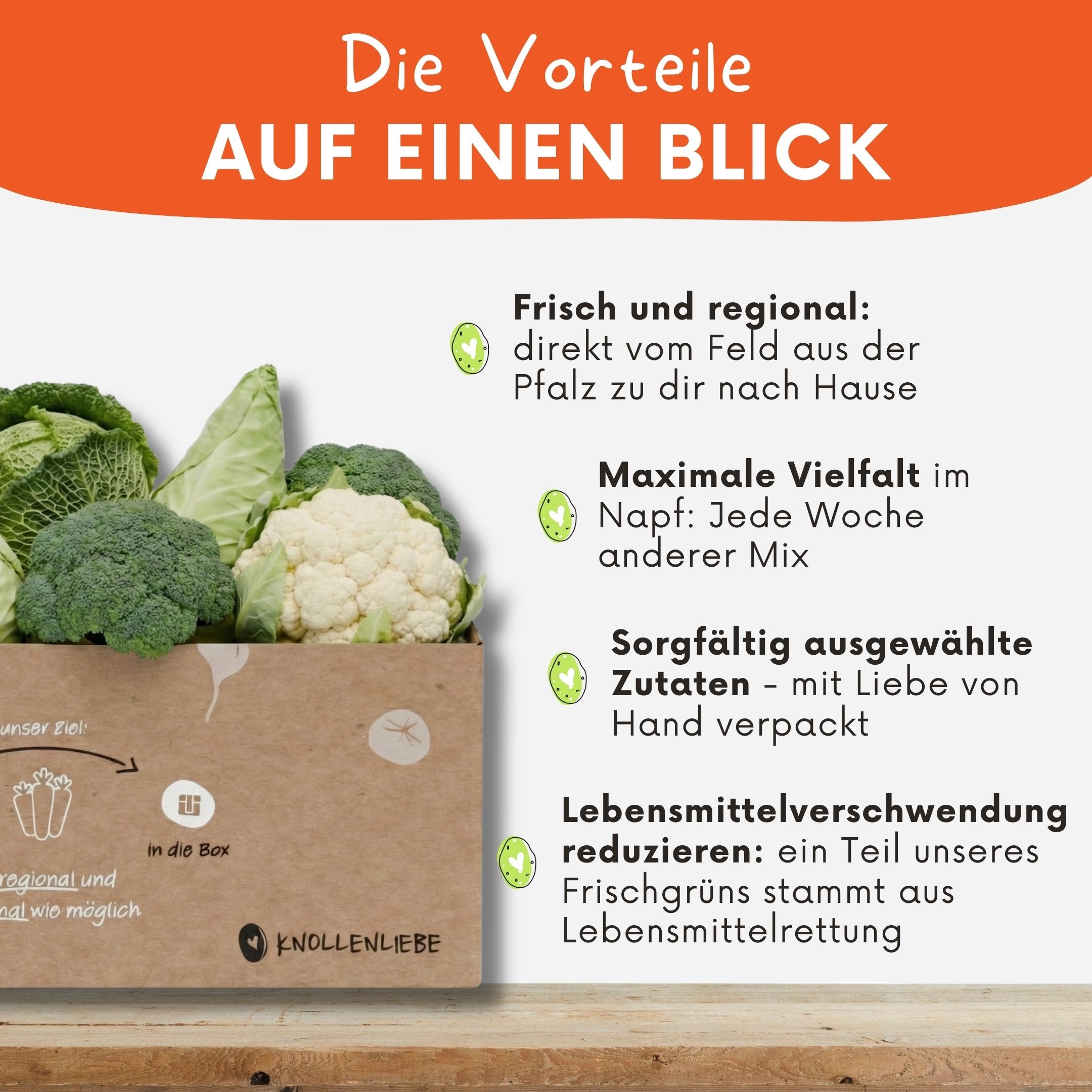 Vorteile von der gemischten Kohl-Box von Knollenliebe