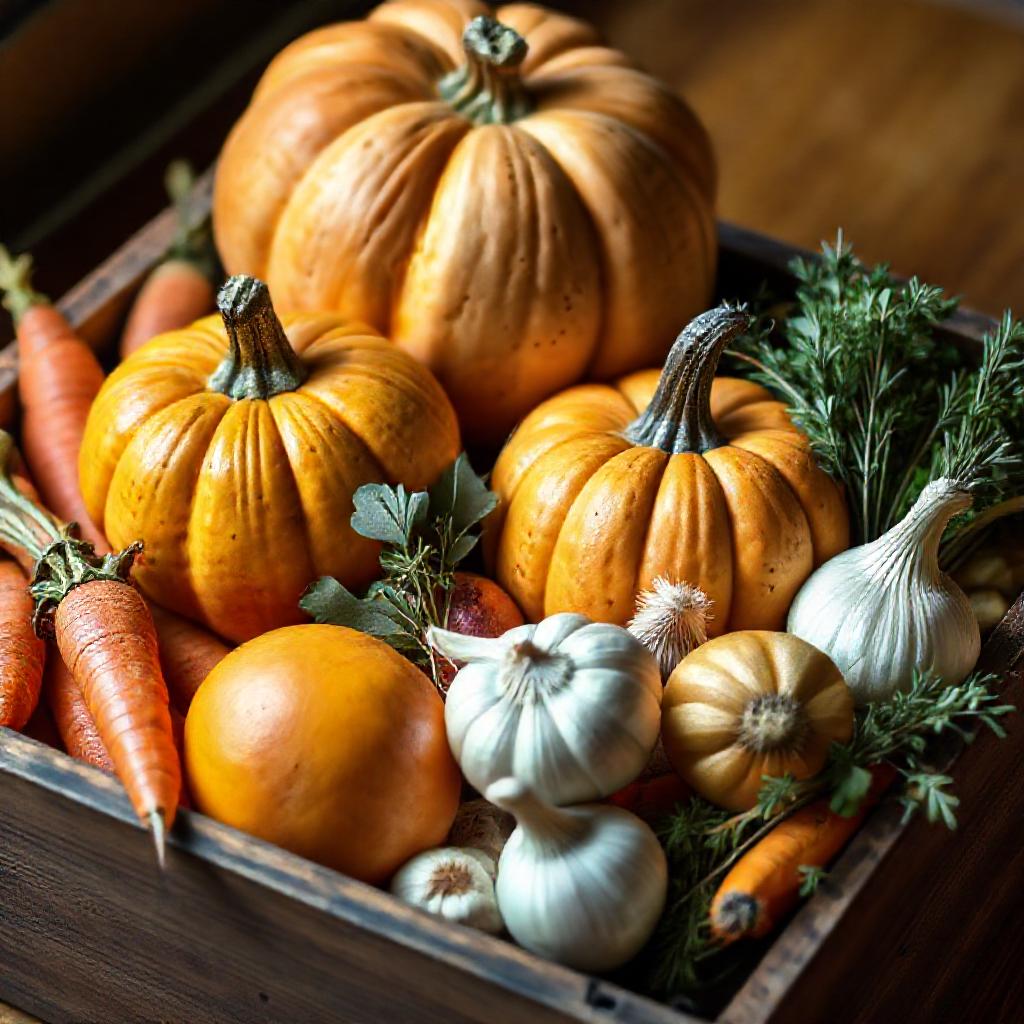 Kürbisbox mit Hokkaido- und Butternut-Kürbis – ideal für herbstliche Kürbissuppen