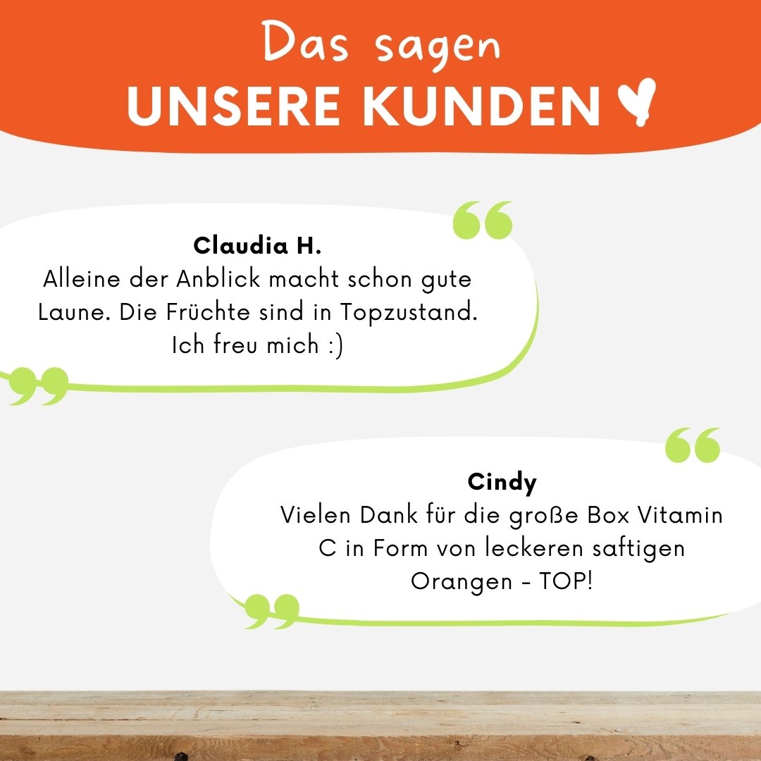 Saftorangen-Box – perfekt für frisch gepressten Orangensaft