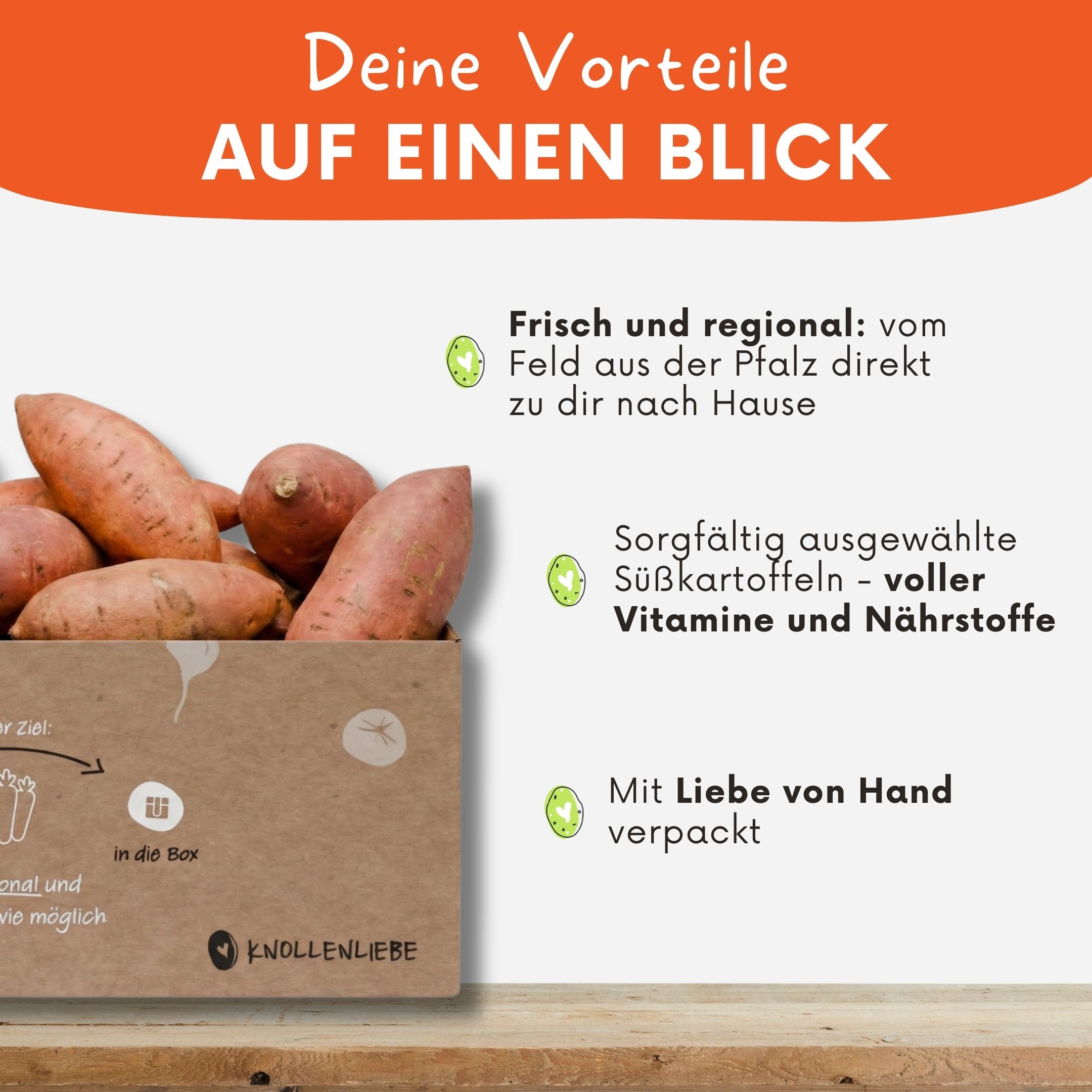 Die leuchtend orange Schale der milden Süßkartoffel