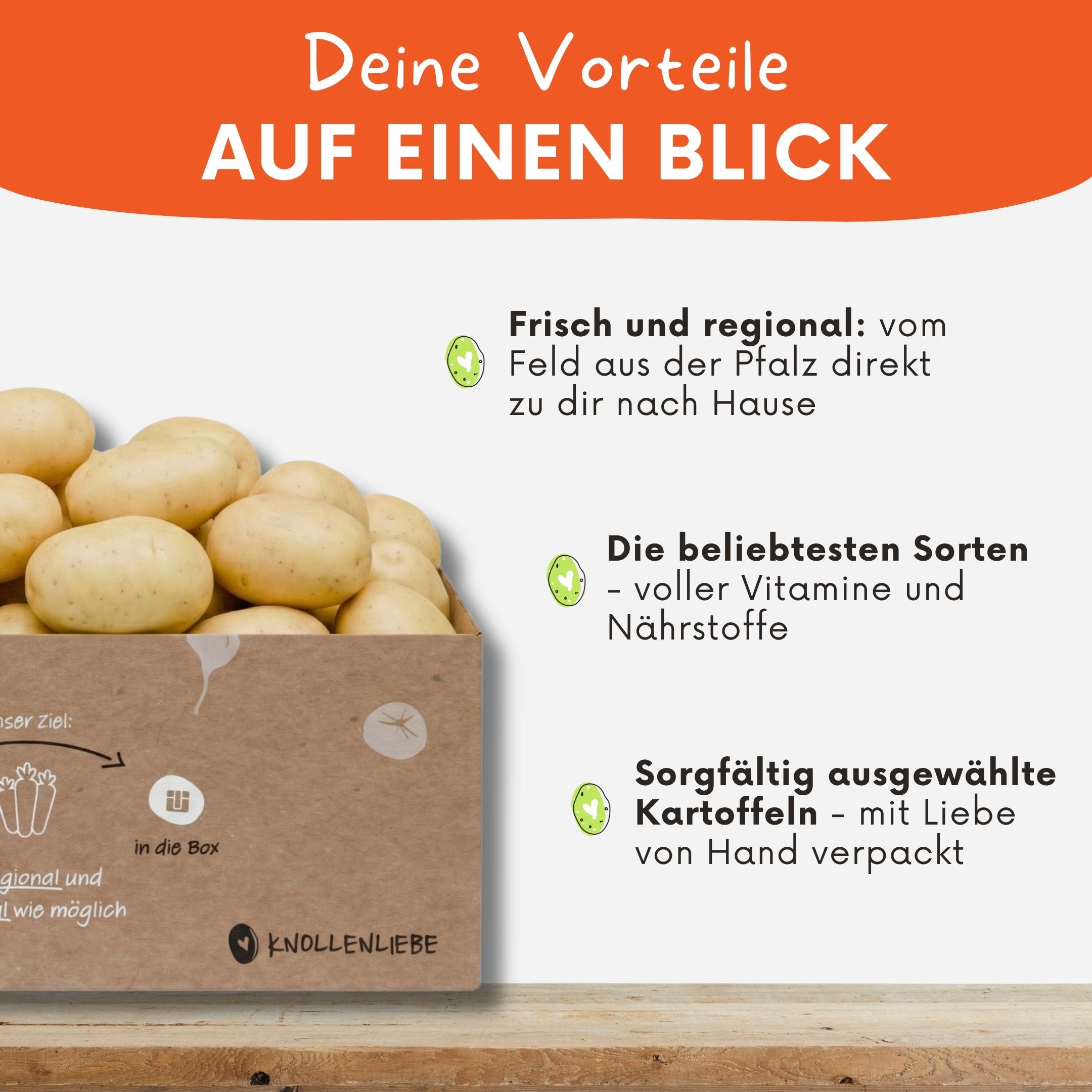 Mehligkochende Berber Kartoffeln in nachhaltiger Kartonage