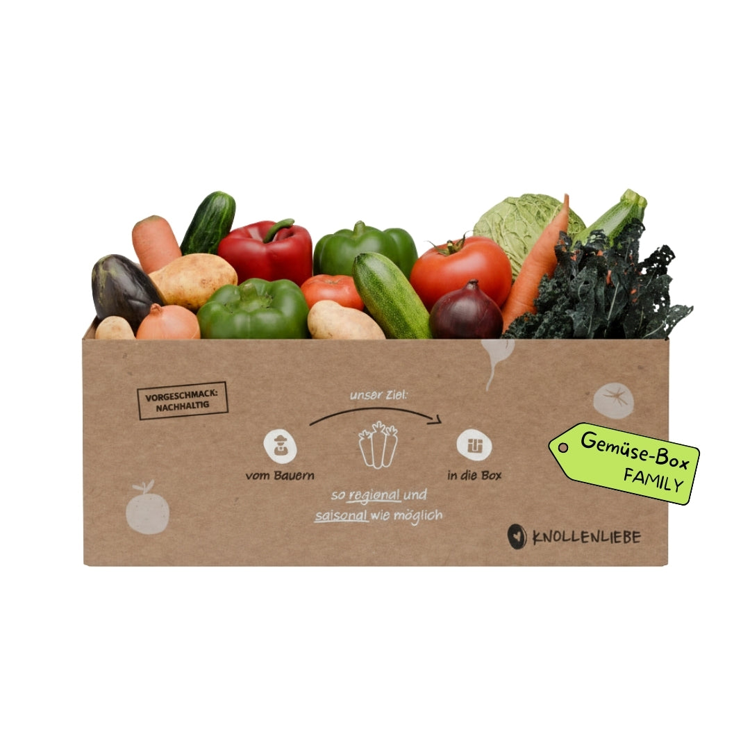 Knollenliebe Gemüse Family Box – große Auswahl an frischem, regionalem Gemüse für Familien