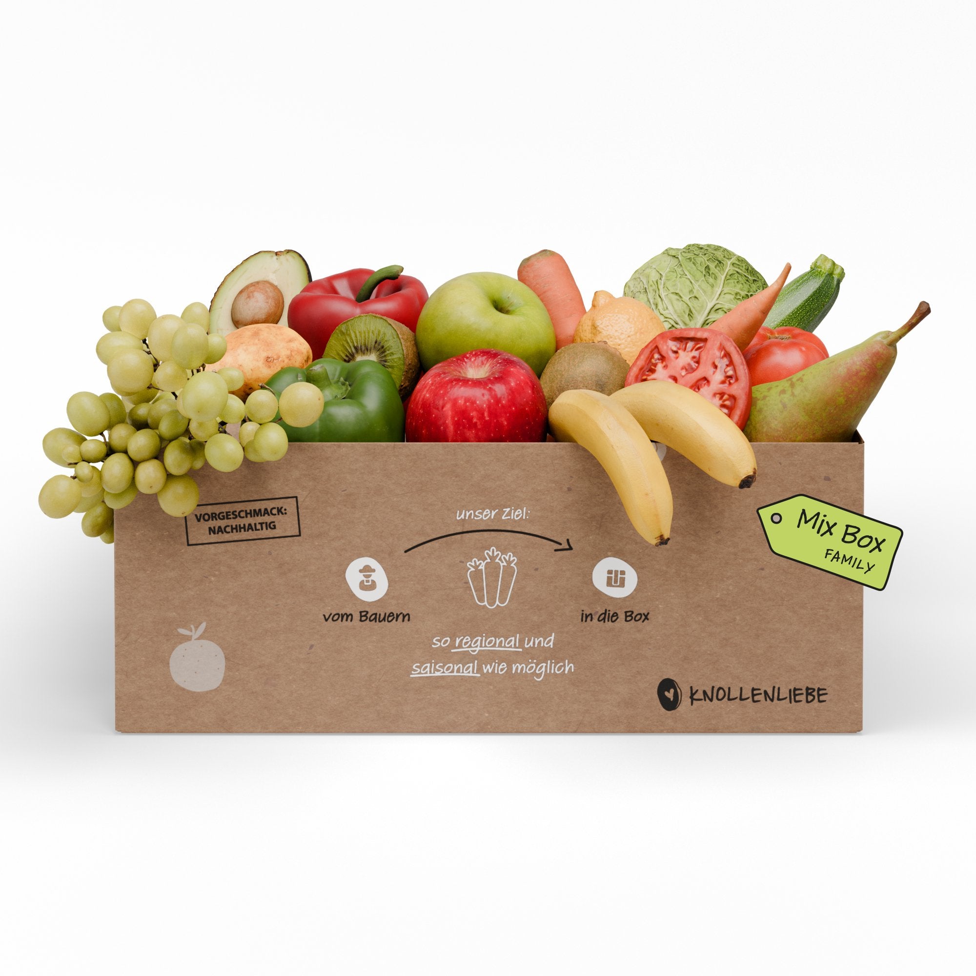 Knollenliebe Mix Family Box – große Auswahl an frischem Obst und Gemüse für Familien