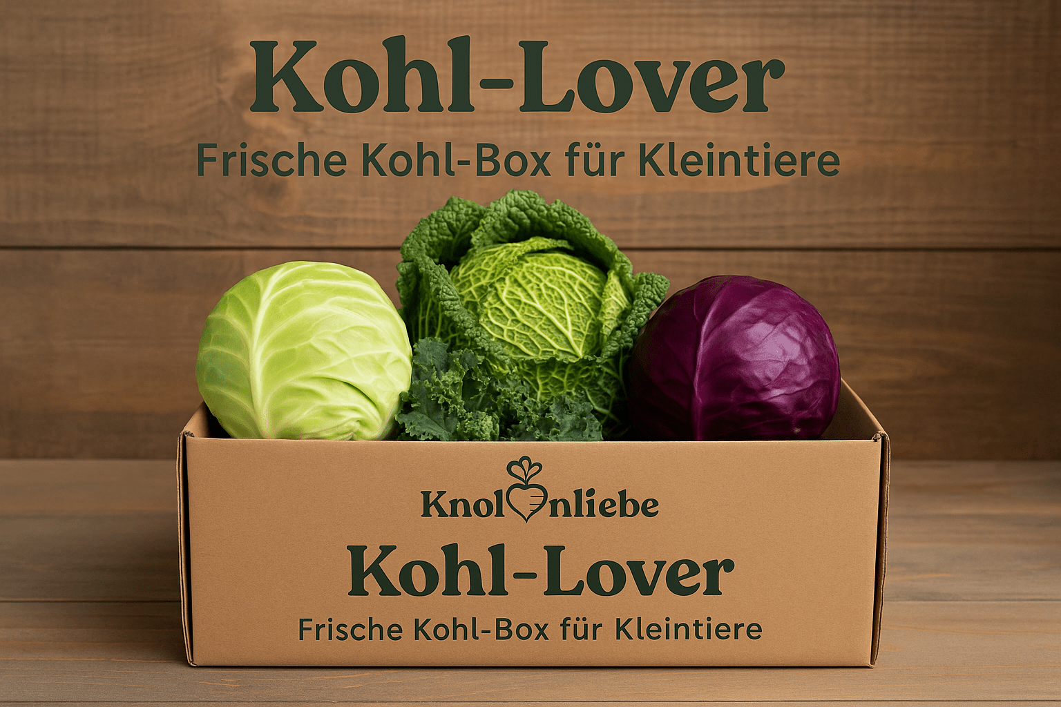 Kohl-Lover Box mit frischen Kohlsorten für Meerschweinchen und Kaninchen
