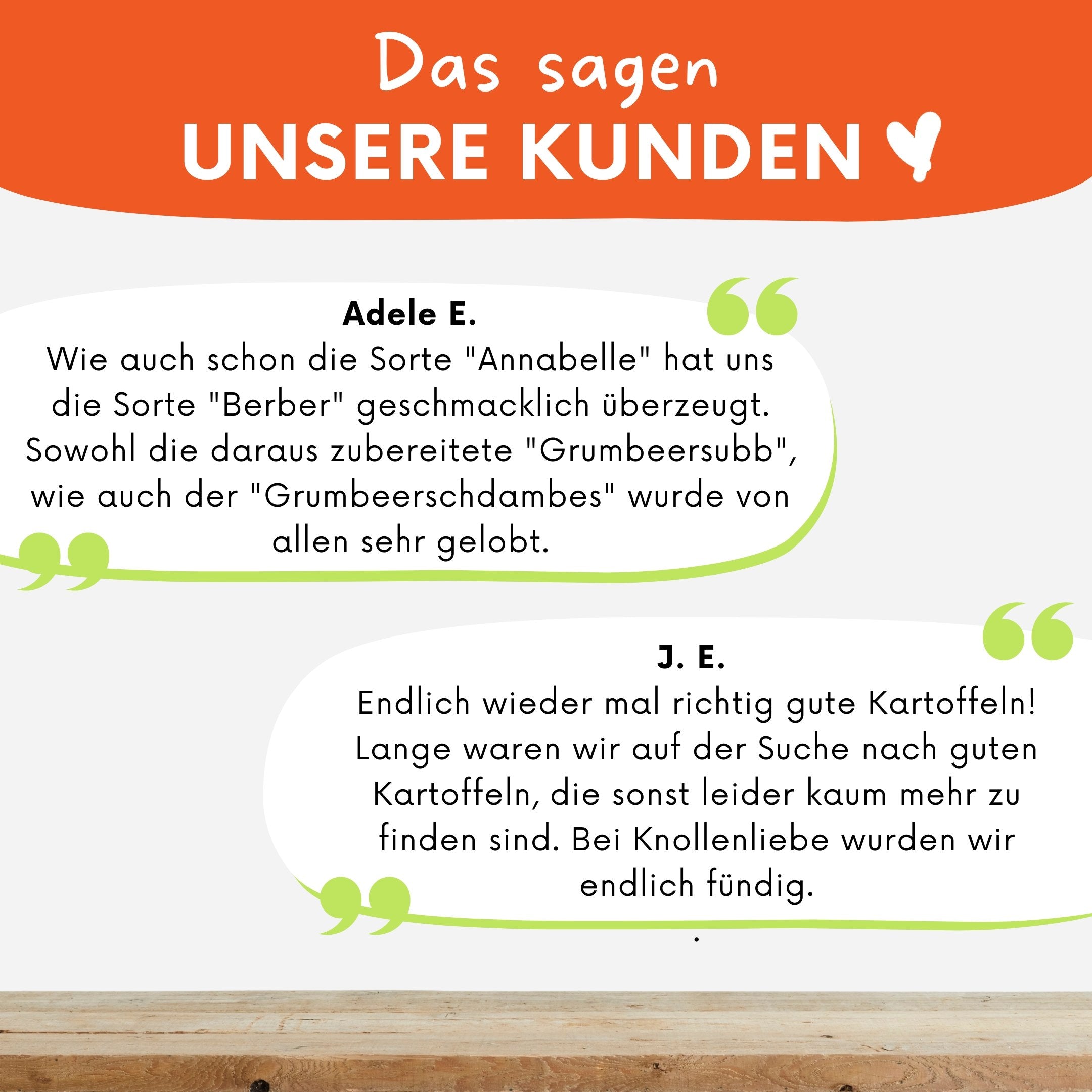 Was sagen kunden über knollenliebe. Feedback zufriedener Kunden